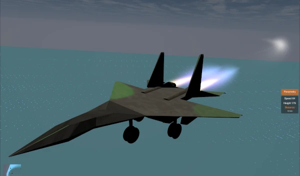 Myśliwiec wykonany w programie Blender do gry samolotowej