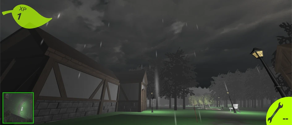 Projekt animacji deszczu w grze przygodowej